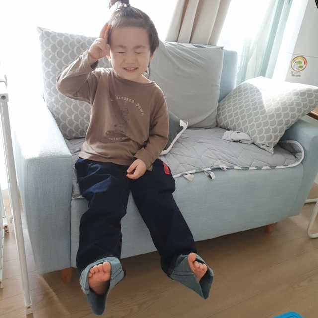 원워싱 스트레이트 데님 리뷰 사진