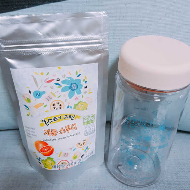 몬스터그린스무디 +전용보틀 리뷰 사진