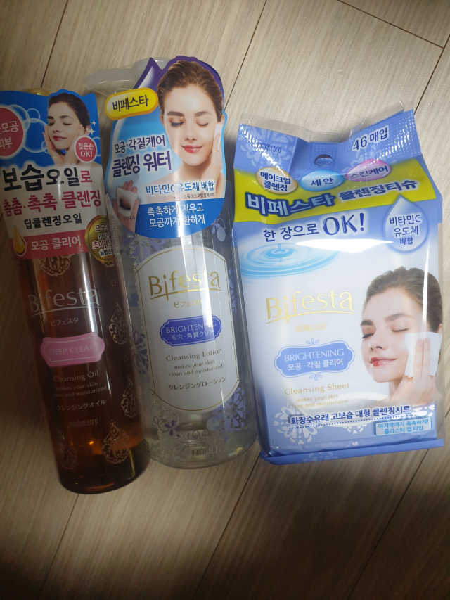 미세먼지 철벽방어 - 비페스타 클렌징오일+워터+시트 리뷰 사진