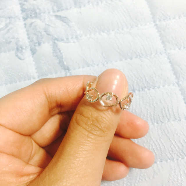 폭스타일 조약돌 반지 리뷰 사진