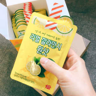 장수농가 리얼깔라만시 원샷 50ml 10팩+보틀 — 5점을 준 리뷰어가 2019년 5월 올린 사용 사진