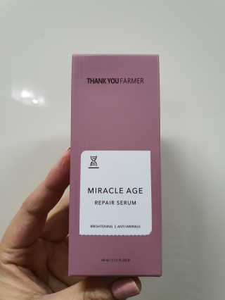 땡큐파머 미라클 에이지 리페어 세럼 — 5점을 준 리뷰어가 2019년 12월 올린 사용 사진