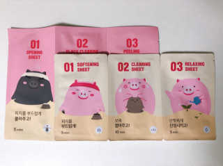 미팩토리 3단 돼지코팩 1box + 3단 흑돼지코팩 1box — 5점을 준 리뷰어가 2019년 8월 올린 사용 사진