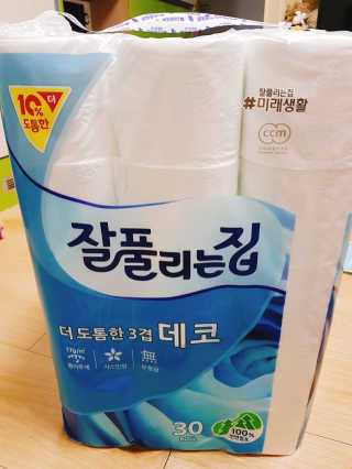 잘풀리는집 더 도톰한 3겹 데코 30롤 — 5점을 준 리뷰어가 2018년 5월 올린 사용 사진