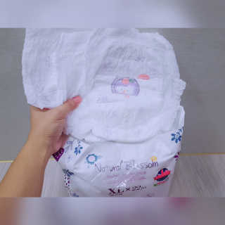 네추럴블라썸 NATURAL BLOSSOM 슈퍼 얇은 바지 기저귀 — 5점을 준 리뷰어가 2018년 10월 올린 사용 사진