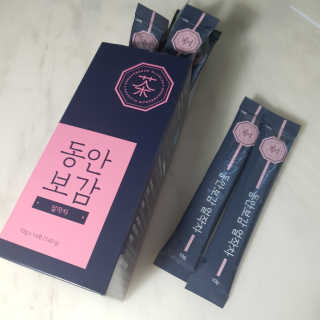 동안보감 얼작차 붓기를 빼주는 동안보감 한방 프리미엄 얼작차 — 4점을 준 리뷰어가 2019년 10월 올린 사용 사진