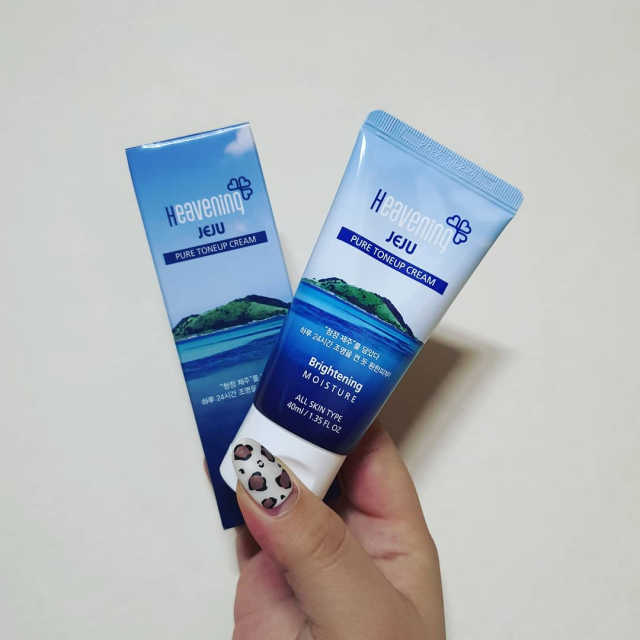헤브닝 제주 퓨어 톤업크림 40ml 리뷰 사진