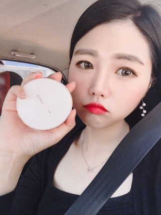 밀키드레스 바비메이크 베일 쿠션 — 4.17점을 준 리뷰어가 2018년 6월 올린 사용 사진