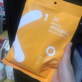 레인보우샵 올인원세탁세제,베이킹소다 스틱포6개입+세탁조클리너 — 4.5점을 준 리뷰어가 2018년 4월 올린 사용 사진
