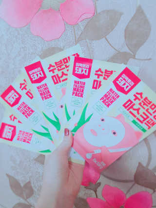 미팩토리 수분 만땅 마스크팩 5매 — 5점을 준 리뷰어가 2018년 2월 올린 사용 사진