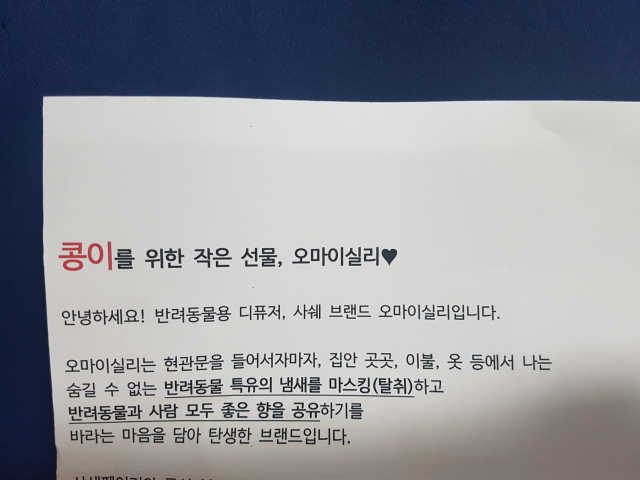 오마이실리 반려동물 디퓨저 리뷰 사진