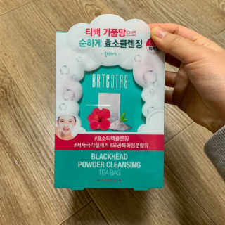비알티씨 V10 파우더 클렌징 티백 2종 — 5점을 준 리뷰어가 2019년 2월 올린 사용 사진