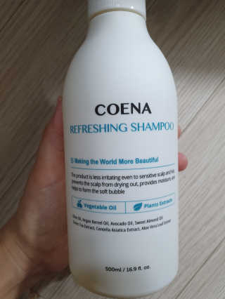 코에나샴푸 500ml — 5점을 준 리뷰어가 2019년 8월 올린 사용 사진