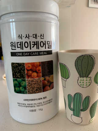 (주)이스터비엔에프 식사대용선식 원데이케어밀 1KG 대용량 — 4.5점을 준 리뷰어가 2019년 2월 올린 사용 사진