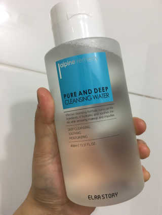 ELRASTORY 알파인레머디 퓨어 앤 딥 클렌징 워터 400ml — 4.67점을 준 리뷰어가 2018년 5월 올린 사용 사진