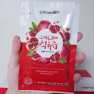프롬바이오 오직 석류만 [그대로100 석류즙] 하루 1포로 건강하게 — 5점을 준 리뷰어가 2019년 10월 올린 사용 사진