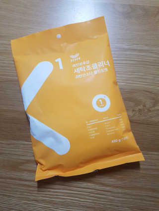 레인보우샵 올인원세탁세제,베이킹소다 스틱포6개입+세탁조클리너 — 5점을 준 리뷰어가 2018년 4월 올린 사용 사진