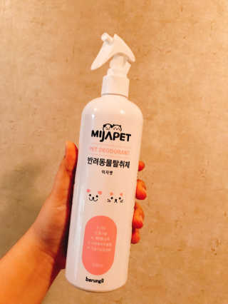 미자펫 반려동물탈취제 500ml — 4점을 준 리뷰어가 2018년 8월 올린 사용 사진