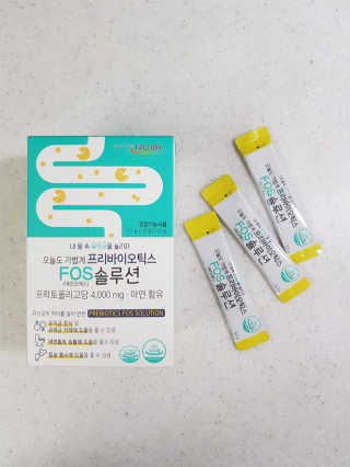 힐링팩토리 오늘도 가볍게 프리바이오틱스 FOS 솔루션 — 4점을 준 리뷰어가 2020년 2월 올린 사용 사진
