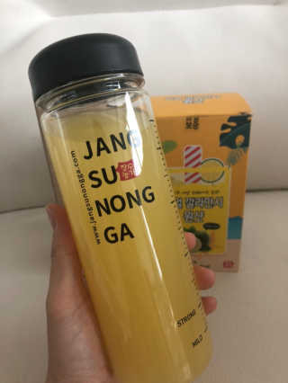 장수농가 리얼깔라만시 원샷 50ml 10팩+보틀 — 5점을 준 리뷰어가 2019년 5월 올린 사용 사진