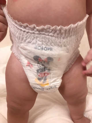 보솜이 베이비케어 팬티형 기저귀 — 4점을 준 리뷰어가 2019년 2월 올린 사용 사진