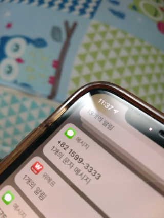티라노 강화유리 티라노 프리미엄 아이폰 3D 풀점착 풀커버 — 5점을 준 리뷰어가 2019년 8월 올린 사용 사진