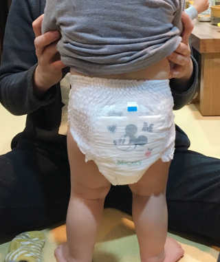 보솜이 베이비케어 팬티형 기저귀 — 5점을 준 리뷰어가 2019년 3월 올린 사용 사진