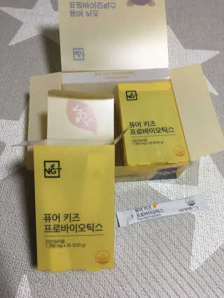 네츄럴굿띵스 퓨어 키즈 프로바이오틱스 60포 — 5점을 준 리뷰어가 2018년 1월 올린 사용 사진