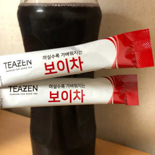 티젠 보이차 + 마이보틀 세트 — 4.83점을 준 리뷰어가 2018년 6월 올린 사용 사진