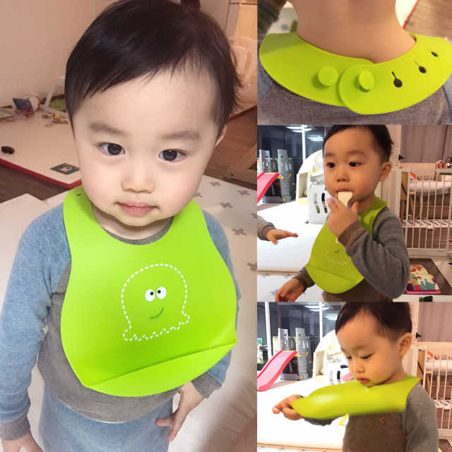 빈지오 무독성 실리콘 턱받이 리뷰 사진