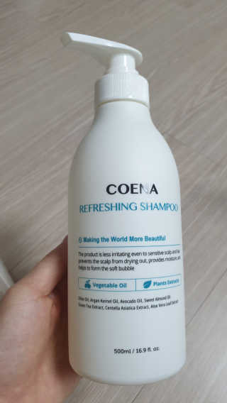코에나샴푸 500ml — 4점을 준 리뷰어가 2019년 7월 올린 사용 사진