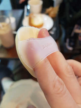 젤리팜 마이크로셀 실리콘퍼프 피치,오렌지 — 5점을 준 리뷰어가 2019년 6월 올린 사용 사진