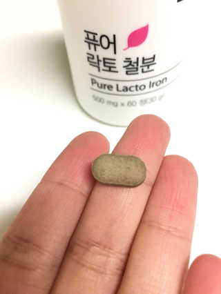 네츄럴굿띵스 퓨어 락토 철분 60일분 — 4.33점을 준 리뷰어가 2018년 1월 올린 사용 사진