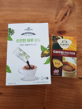 (주)쟈뎅 [쟈뎅] 클래스 신선한 하루 원두+여과지 SET — 5점을 준 리뷰어가 2019년 3월 올린 사용 사진