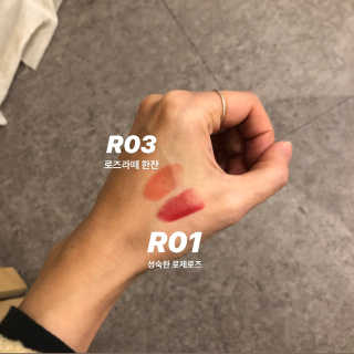 [블랙루즈] 로즈 벨벳 립스틱 택1+랜덤1 — 3.5점을 준 리뷰어가 2019년 1월 올린 사용 사진