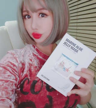 스케덤 마린 알로에 젤리 마스크 — 5점을 준 리뷰어가 2019년 6월 올린 사용 사진