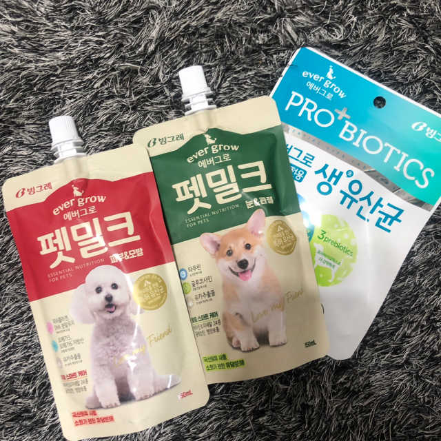 [빙그레] 에버그로 생유산균 1봉（10포입）+펫밀크2팩 리뷰 사진