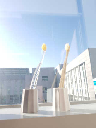 [에코앤드] 환경을 생각하는 규조토 칫솔꽂이 2종 — 3점을 준 리뷰어가 2019년 11월 올린 사용 사진