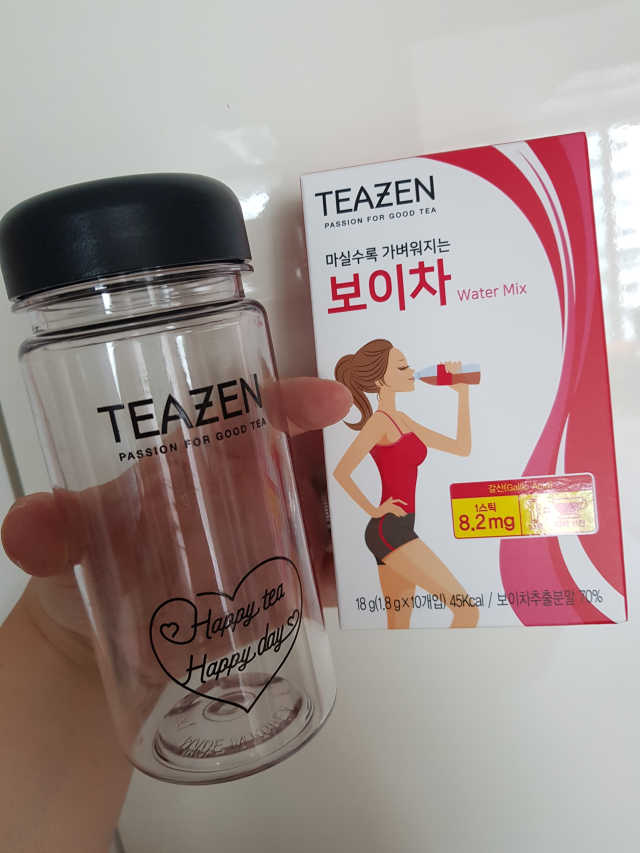 티젠 보이차 + 마이보틀 세트 리뷰 사진