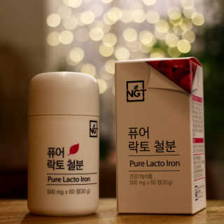 네츄럴굿띵스 퓨어 락토 철분 60일분 — 4.67점을 준 리뷰어가 2018년 2월 올린 사용 사진
