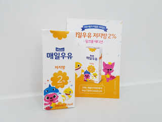 매일우유 멸균 매일우유 저지방 2프로 멸균 핑크퐁 에디션 6입 — 5점을 준 리뷰어가 2017년 12월 올린 사용 사진