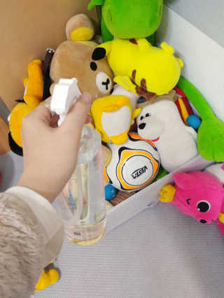[펫토리아]살균뚝딱 강아지 고양이 살균소독제 탈취제 — 5점을 준 리뷰어가 2020년 2월 올린 사용 사진