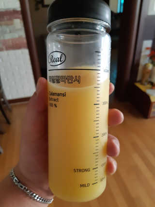 장수농가 리얼깔라만시 — 5점을 준 리뷰어가 2018년 6월 올린 사용 사진
