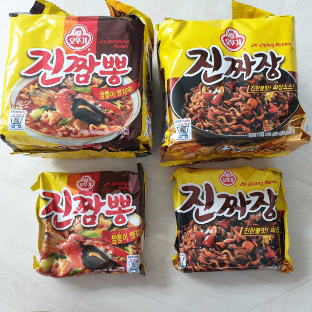 오뚜기 라면 꿀조합 진짬뽕X진짜장 리뷰 사진