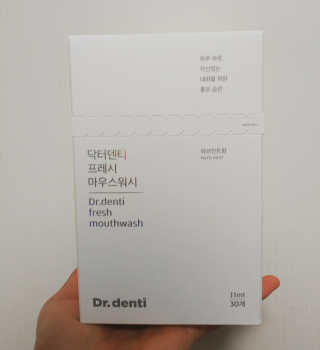 Dr.denti 닥터덴티 프레시 마우스워시 (30ea) — 4.33점을 준 리뷰어가 2017년 10월 올린 사용 사진
