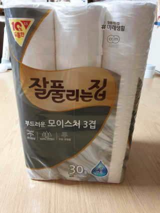 잘풀리는집 부드러운 모이스처 3겹 화장지 30롤 — 5점을 준 리뷰어가 2019년 9월 올린 사용 사진