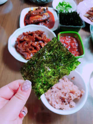 광천우리맛김 한봉지 2~3인분, 아삭하고 향긋한 우리파래식탁김28매 — 4.67점을 준 리뷰어가 2018년 4월 올린 사용 사진