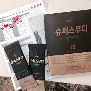 인테이크 슈퍼스무디 시크릿블랙(30g*14팩) — 4점을 준 리뷰어가 2017년 3월 올린 사용 사진