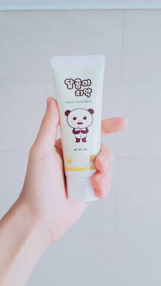 달곰이 어린이 치약+어린이 칫솔 SET — 5점을 준 리뷰어가 2018년 5월 올린 사용 사진