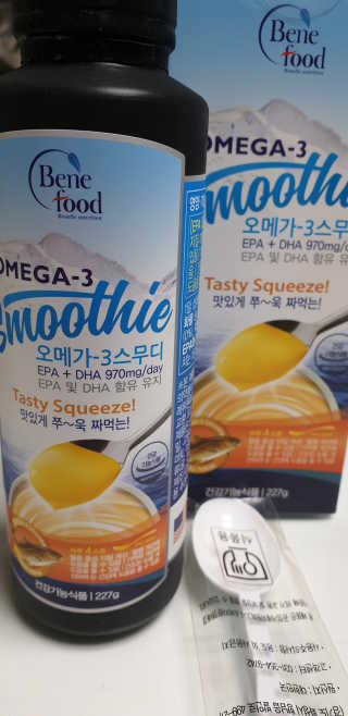 오메가-3스무디 [오메가스무디] 짜먹는 오메가3 DHA 임산부 어린이 — 5점을 준 리뷰어가 2019년 3월 올린 사용 사진